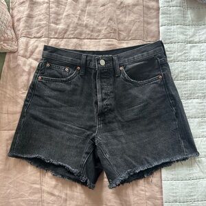 Denim Forum The Ex Boyfriend Midi Denim Shorts — size 24